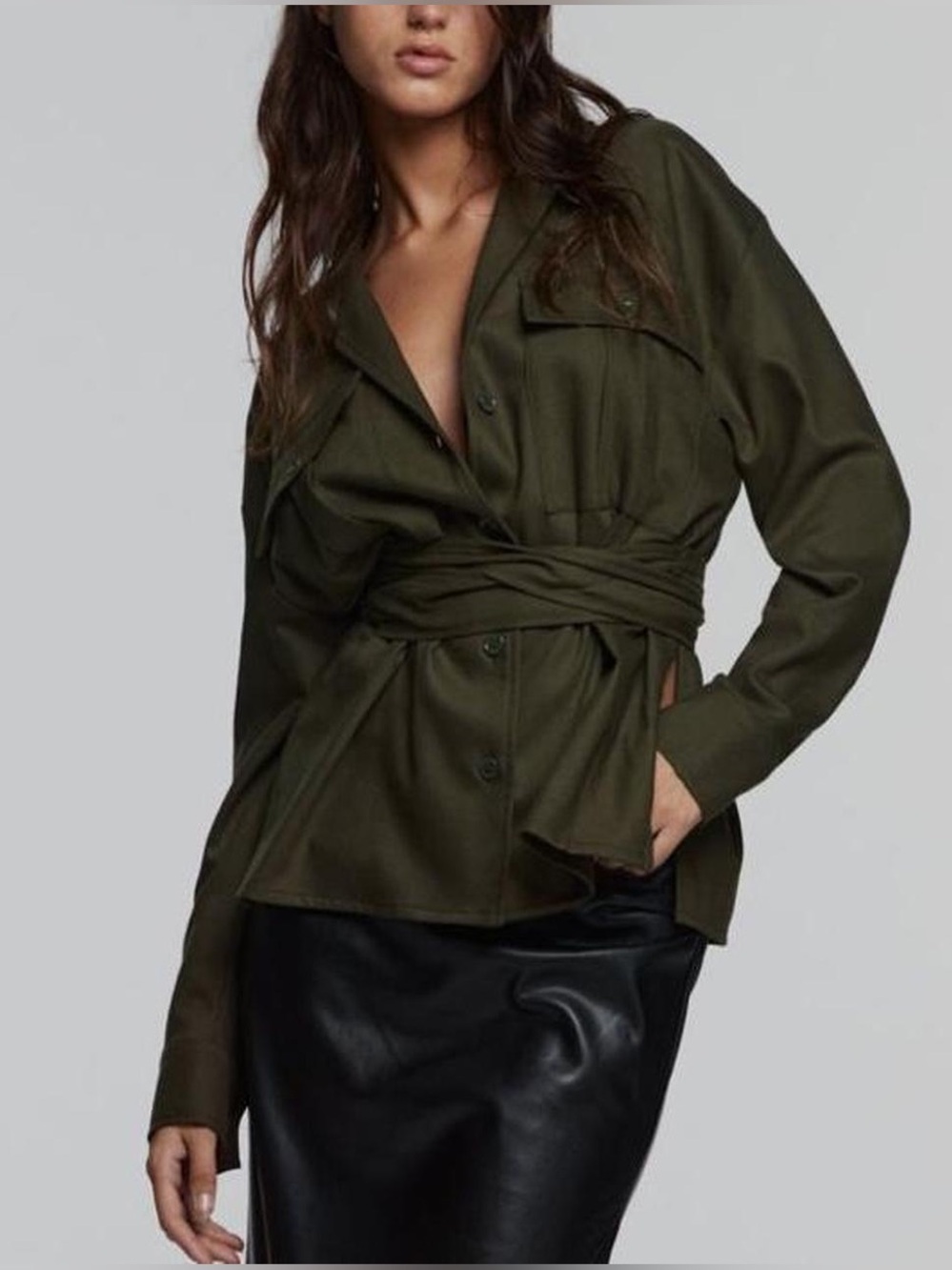 ZARA Utility Belted Shirt